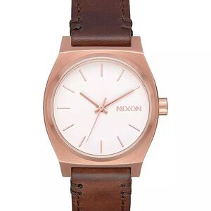 Nixon  The Medium Time Teller Watch NIXON Color: Rose Gold White Brown